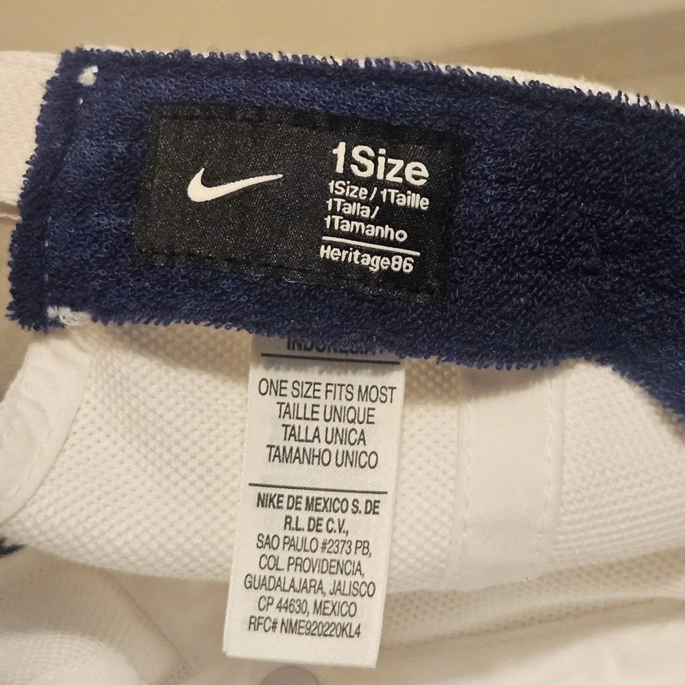 Nike Court Heritage86 Rafa Nadal Tennis Center Hat White Adjustable DJ6147-102